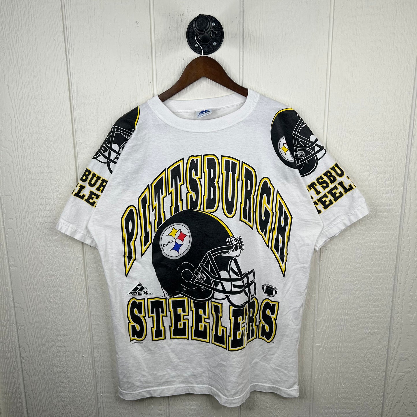 Vintage 1995 Pittsburgh Steelers Spell Out Graphic Tee (XL)