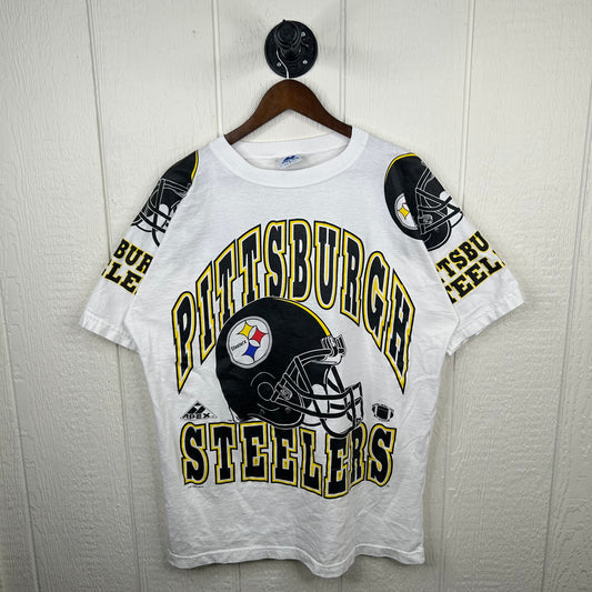 Vintage 1995 Pittsburgh Steelers Spell Out Graphic Tee (XL)