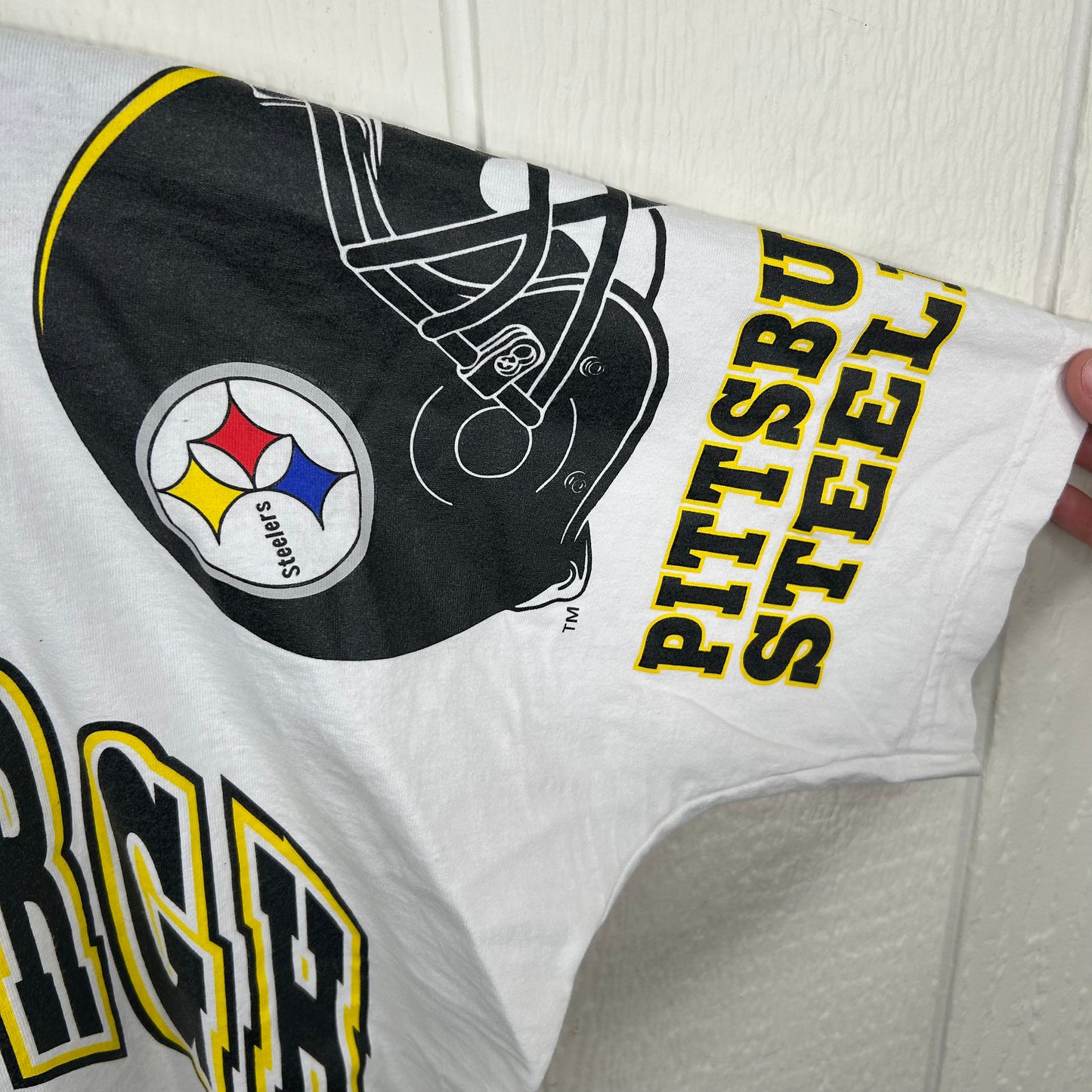 Vintage 1995 Pittsburgh Steelers Spell Out Graphic Tee (XL)