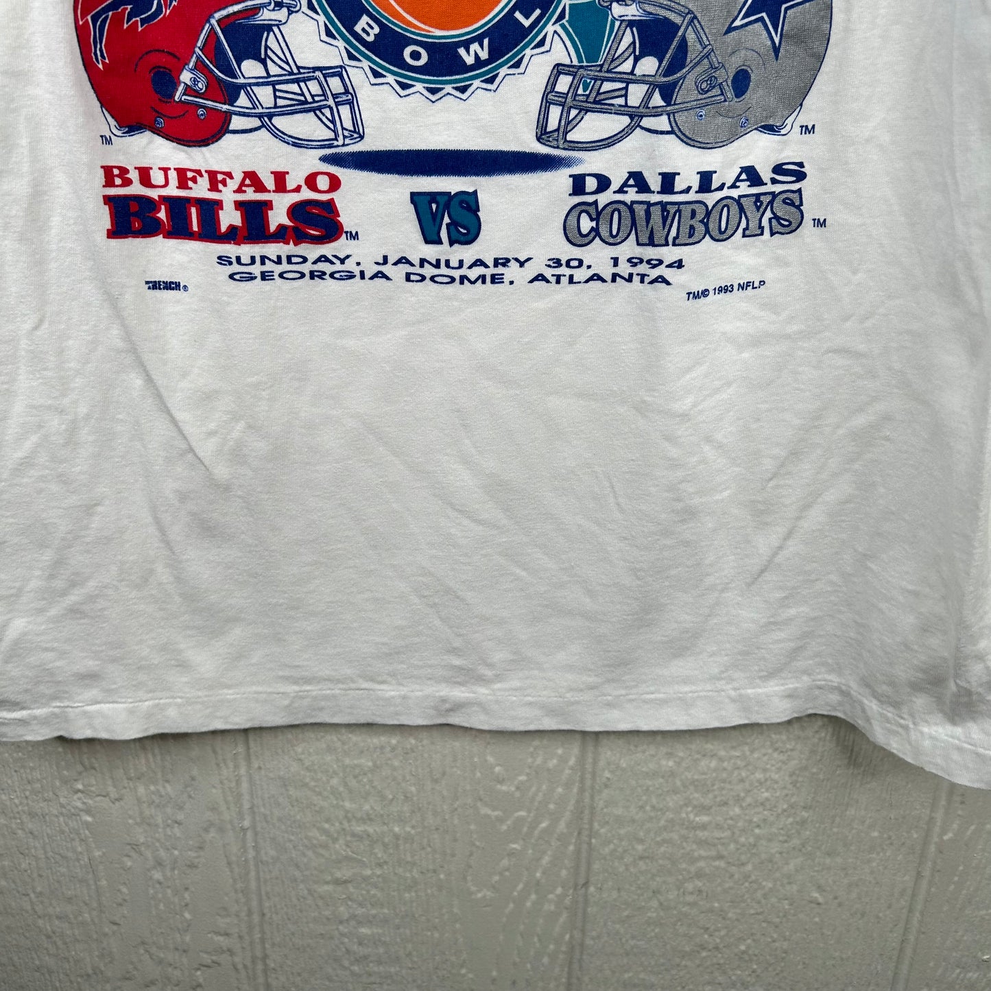 Vintage 1994 Super Bowl XXVIII Bills vs. Cowboys Graphic Tee (L)