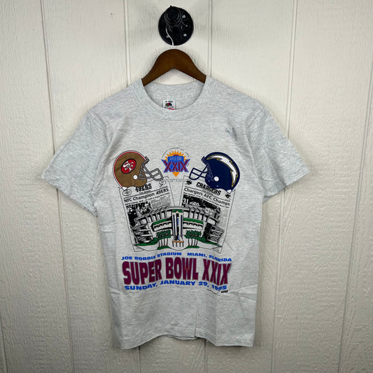 Vintage 1995 Super Bowl XXIX 49ers vs. Chargers Graphic Tee (M)