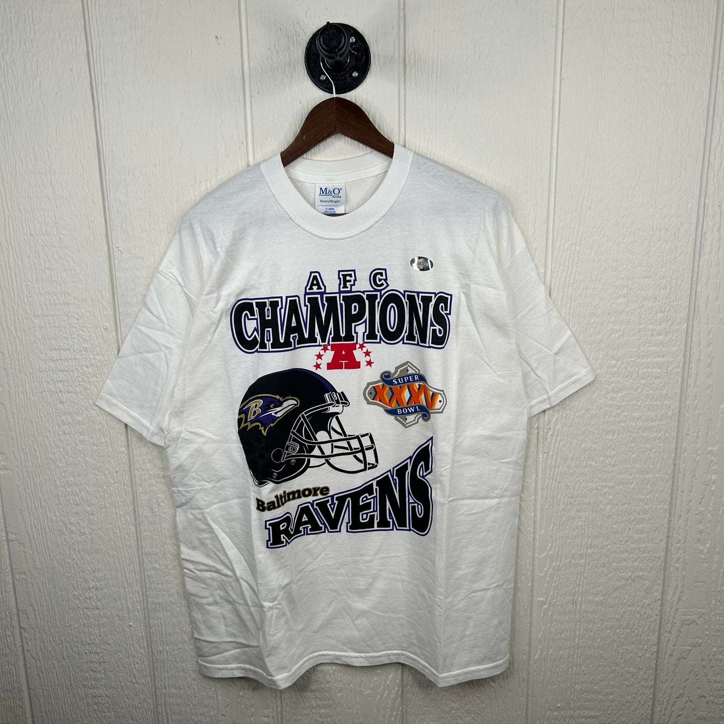 Vintage 90's Baltimore Raven AFC Champions Graphic Tee (XL)