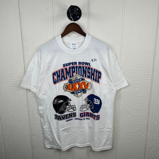 Vintage 2001 Super Bowl Championship Ravens vs. Giants Tee (L)