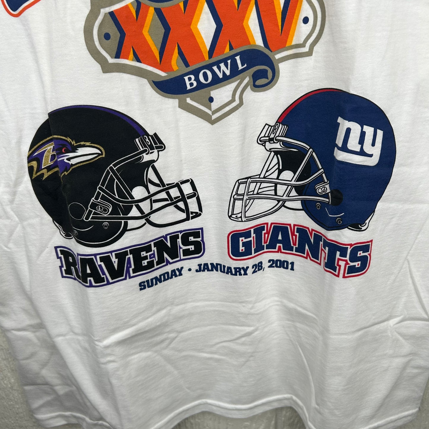 Vintage 2001 Super Bowl Championship Ravens vs. Giants Tee (L)