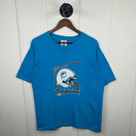 Vintage 90's Miami Dolphins Helmet Graphic Tee (L)