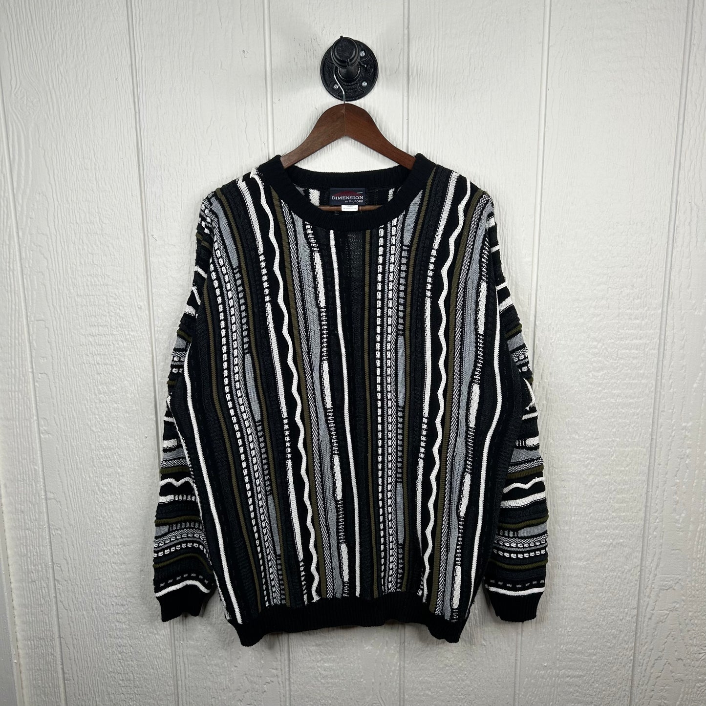 Vintage 90's Coogi Style Knit Baggy Sweater (XL)