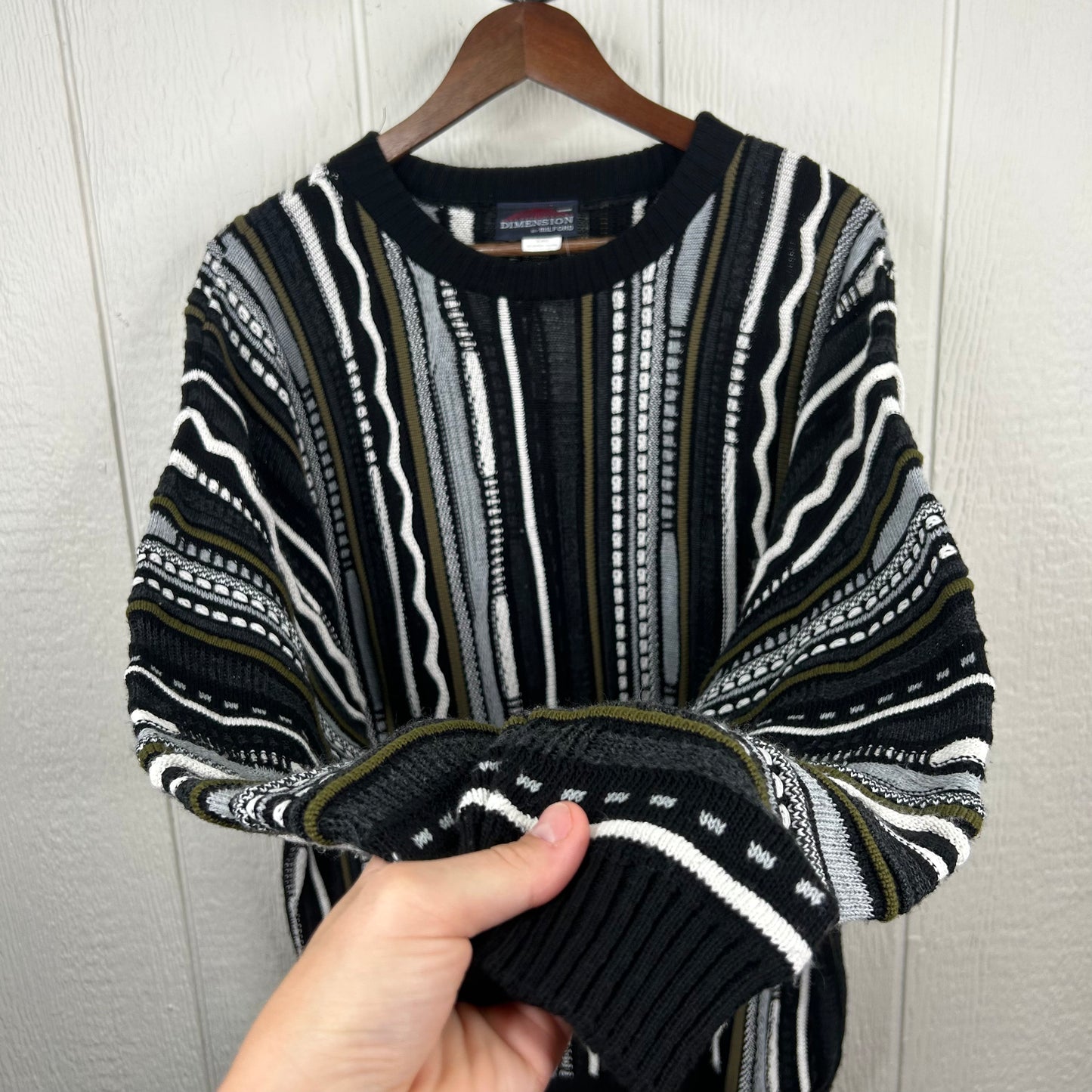 Vintage 90's Coogi Style Knit Baggy Sweater (XL)