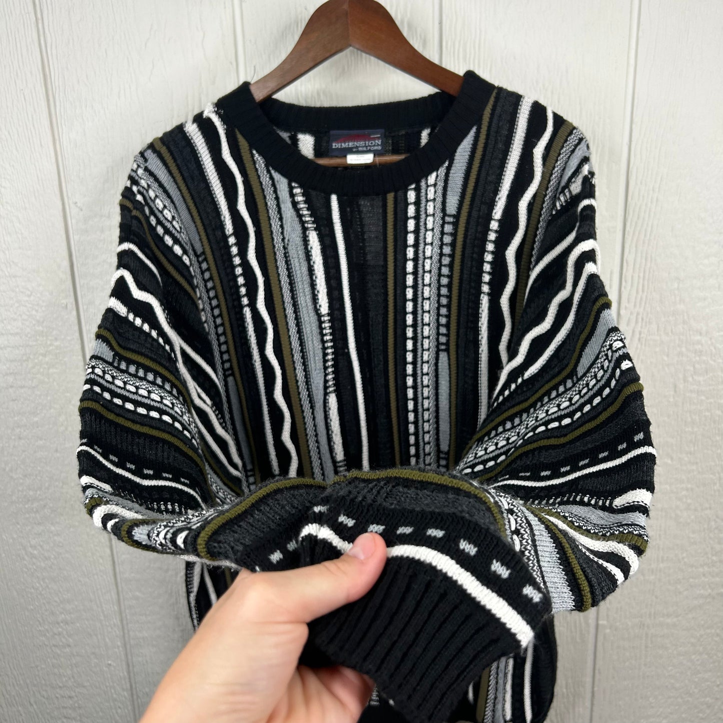 Vintage 90's Coogi Style Knit Baggy Sweater (XL)