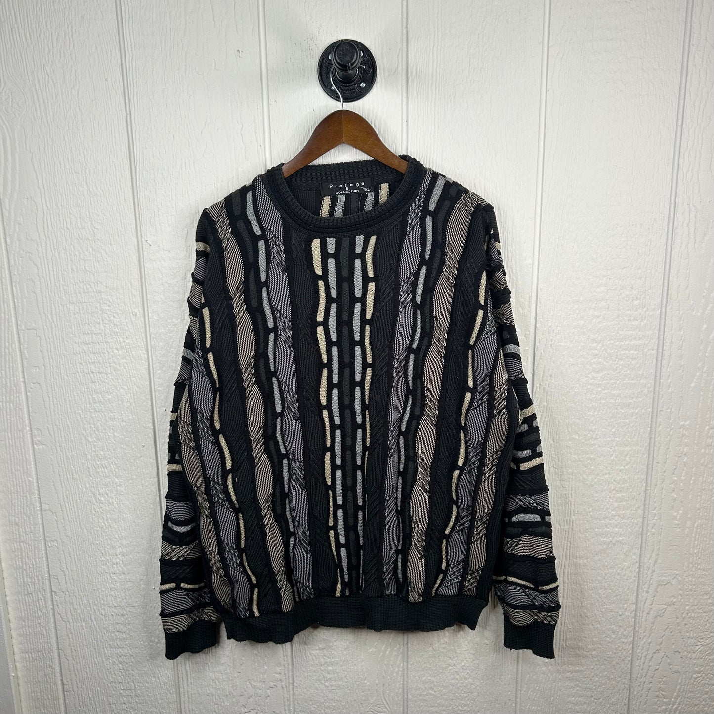 Vintage 90's Coogi Style 3D Knit Baggy Sweater (XL)