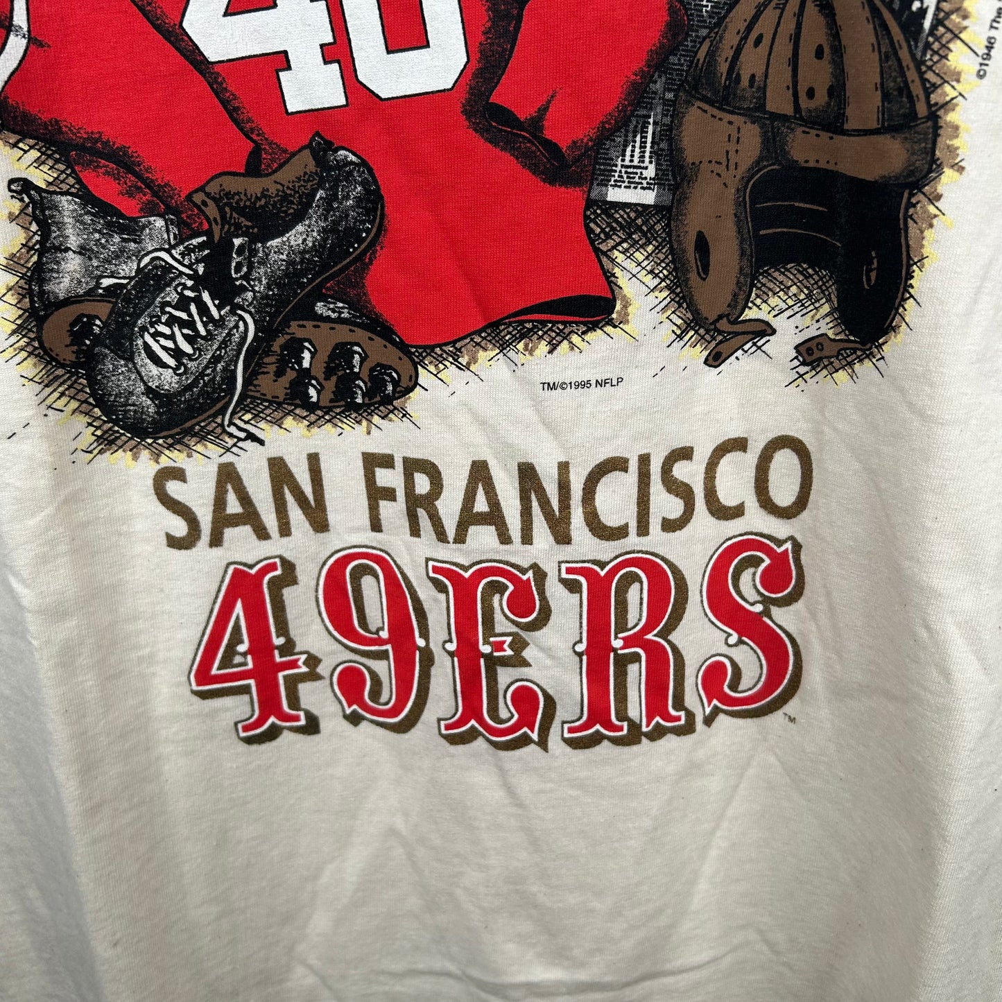 Vintage 1995 San Francisco 49ers Newspaper Graphic Tee (XL)