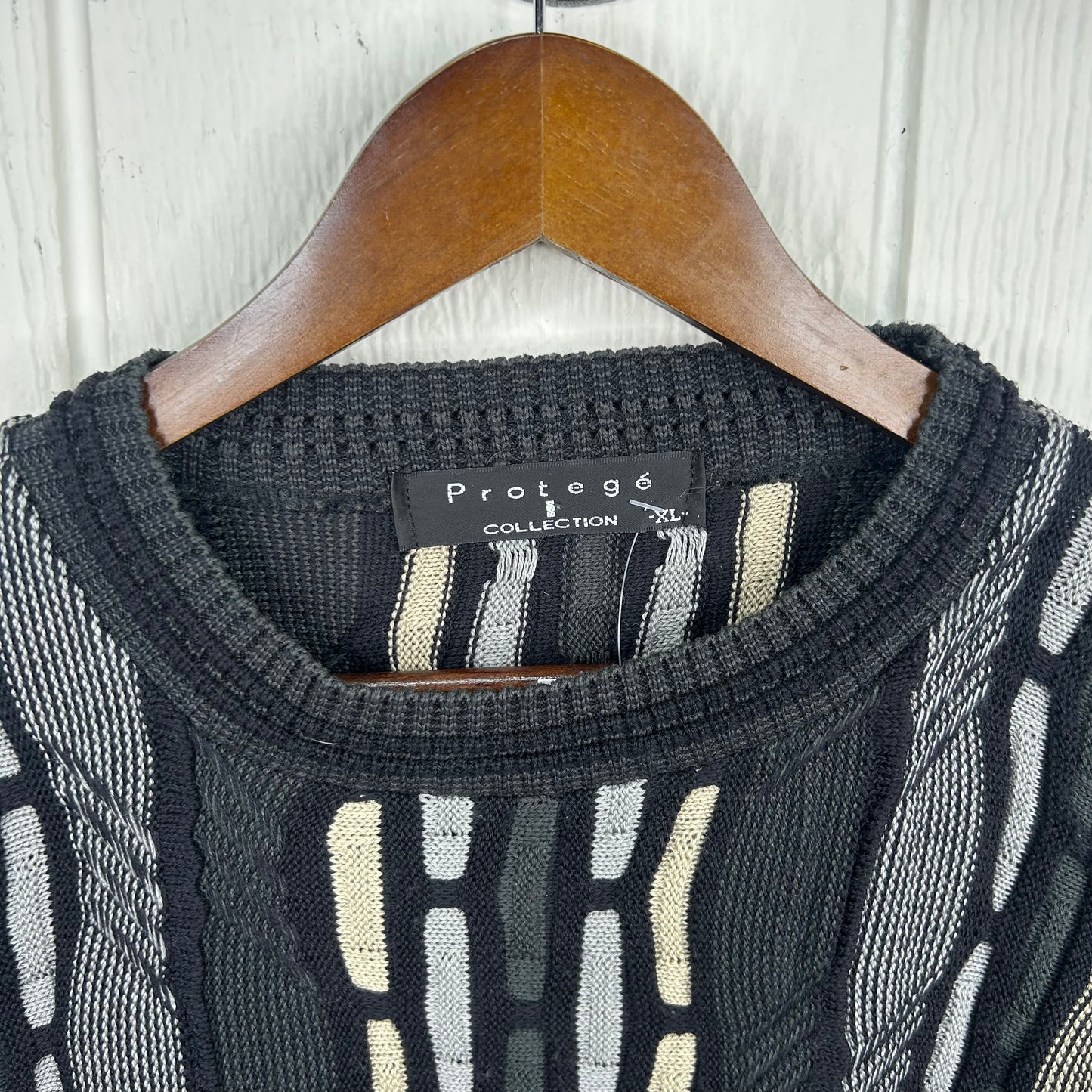 Vintage 90's Coogi Style 3D Knit Baggy Sweater (XL)