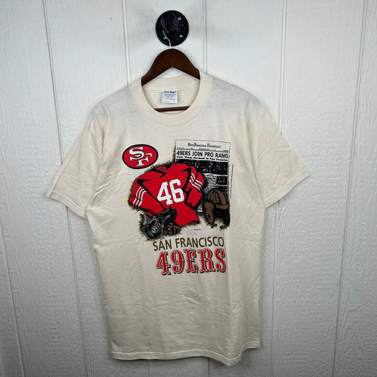 Vintage 1995 San Francisco 49ers Newspaper Graphic Tee (L)