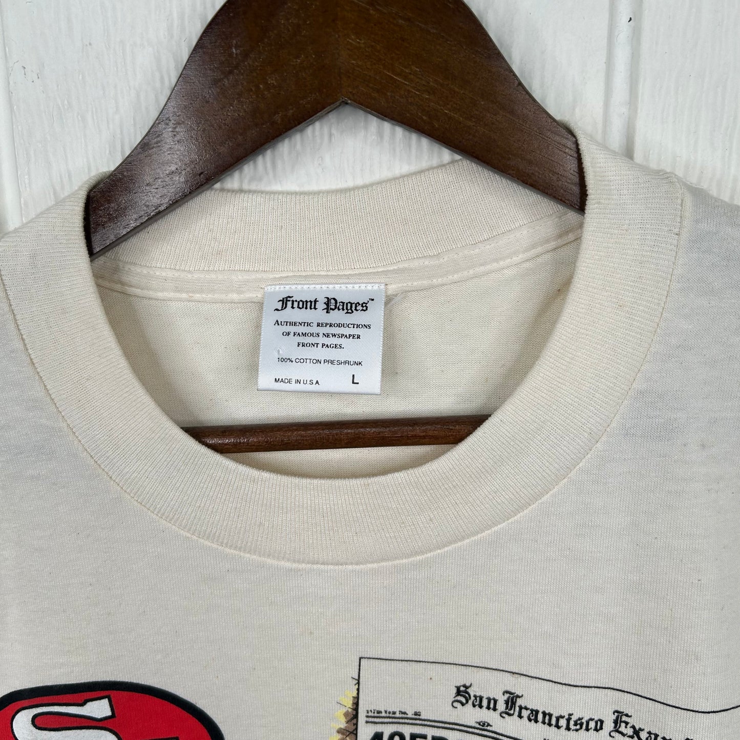 Vintage 1995 San Francisco 49ers Newspaper Graphic Tee (L)