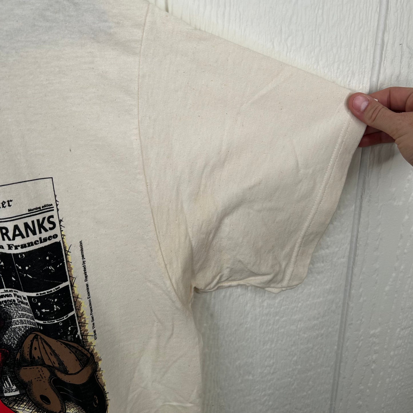 Vintage 1995 San Francisco 49ers Newspaper Graphic Tee (L)