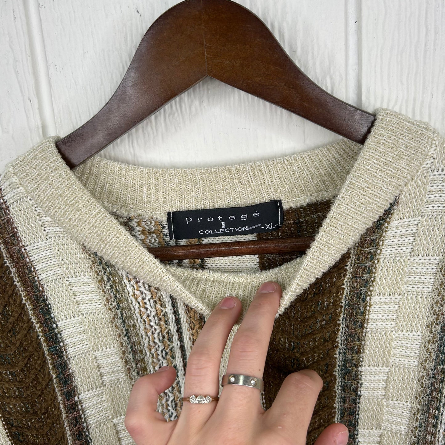 Vintage 90's Coogi Style 3D Knit Baggy Sweater (XL)