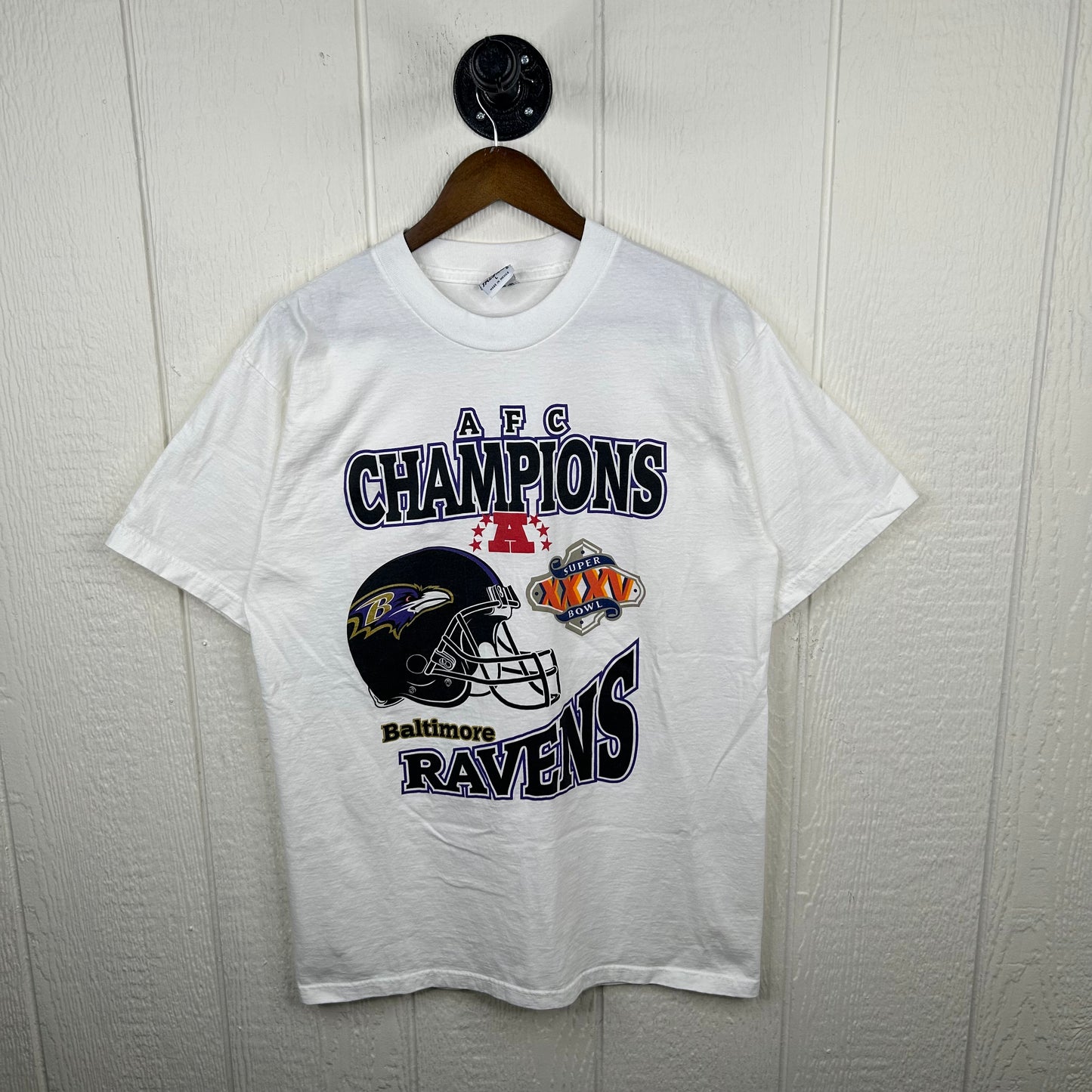 Vintage 90's Baltimore Raven AFC Champions Graphic Tee (L)