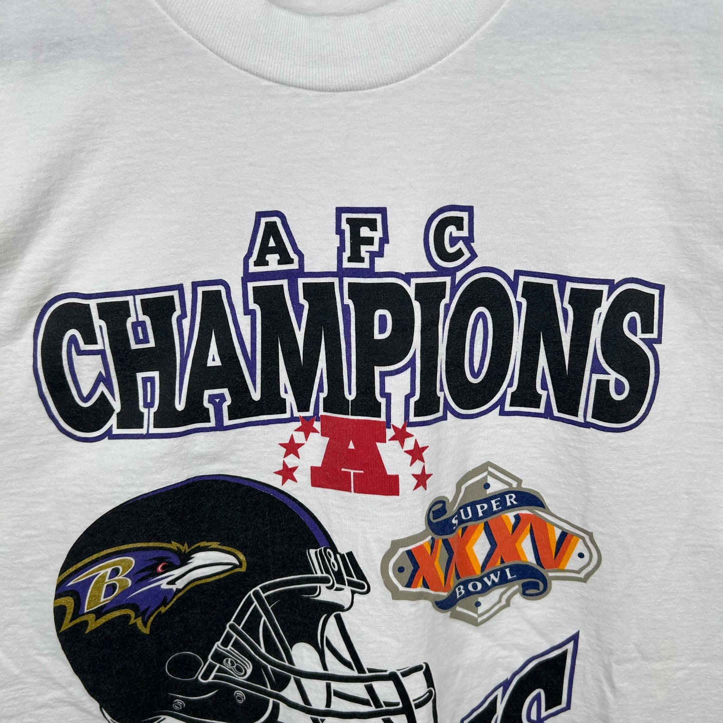 Vintage 90's Baltimore Raven AFC Champions Graphic Tee (L)