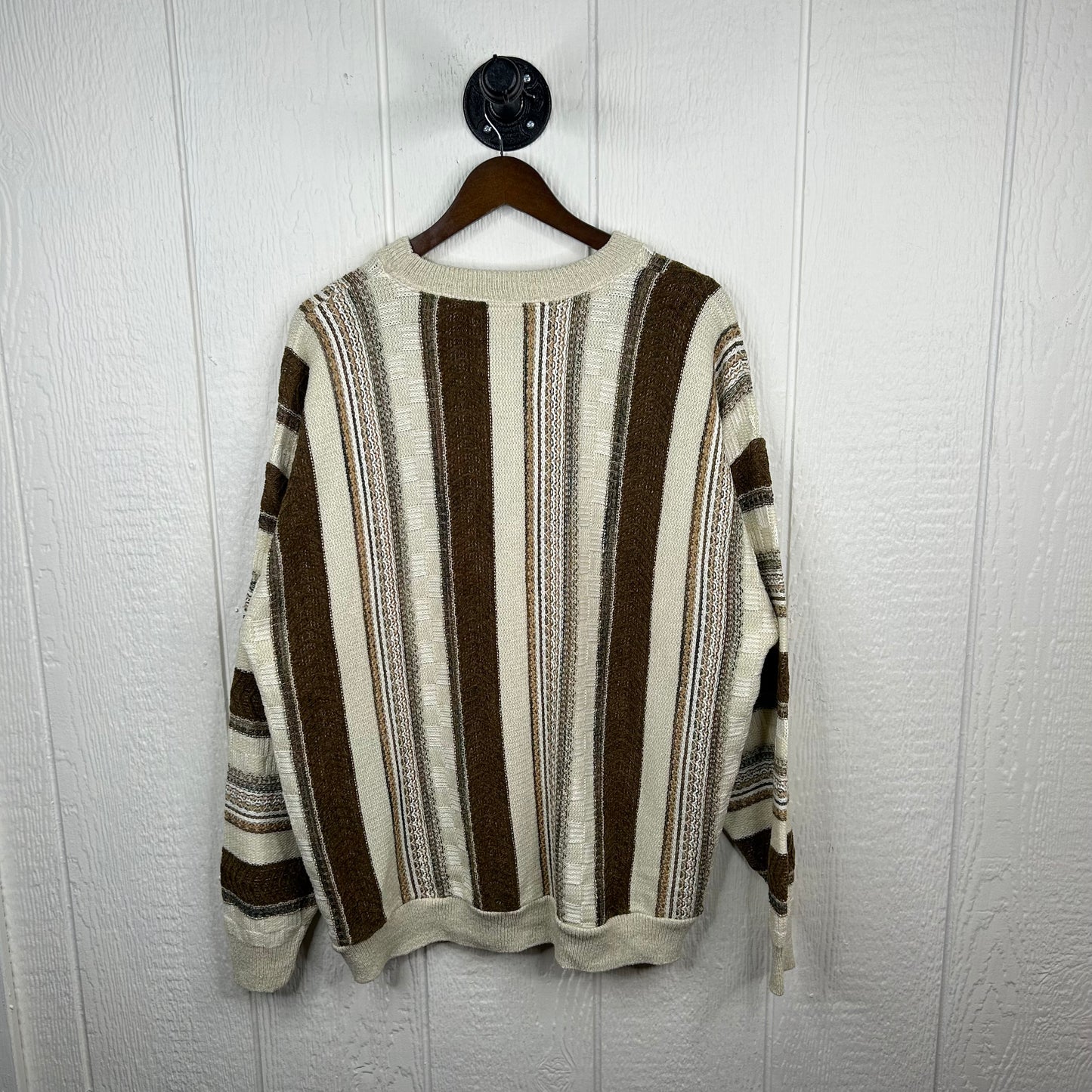 Vintage 90's Coogi Style 3D Knit Baggy Sweater (XL)