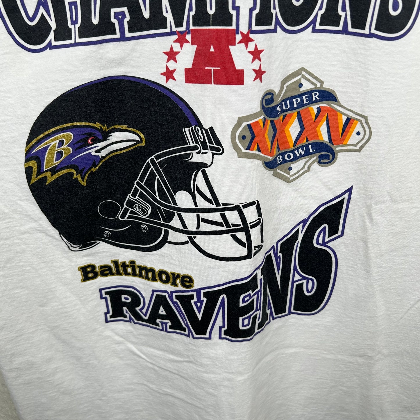 Vintage 90's Baltimore Raven AFC Champions Graphic Tee (L)