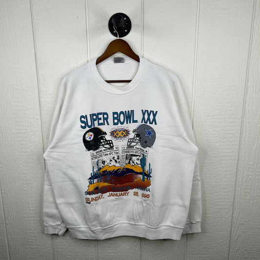 Vintage 1996 Super Bowl XXX Steelers vs. Cowboys Crewneck (XL)