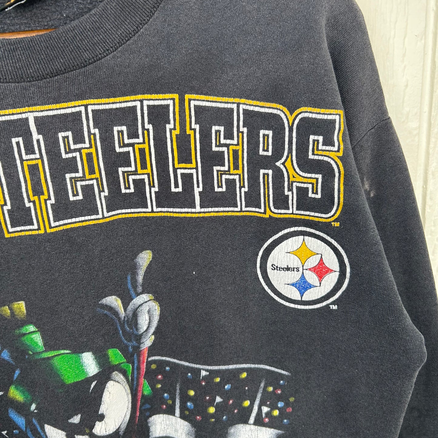 Vintage 1994 Marvin the Martian Pittsburgh Steelers Graphic Crewneck (M/L)