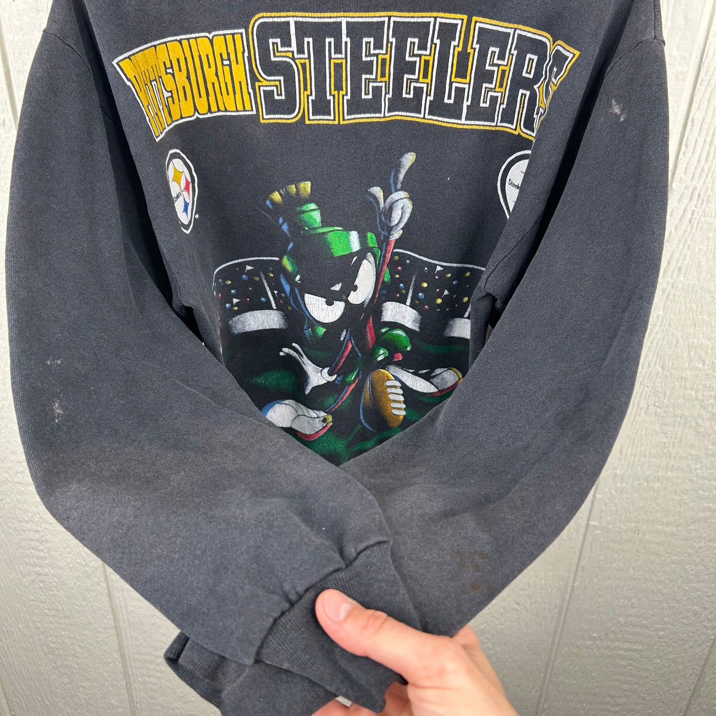 Vintage 1994 Marvin the Martian Pittsburgh Steelers Graphic Crewneck (M/L)