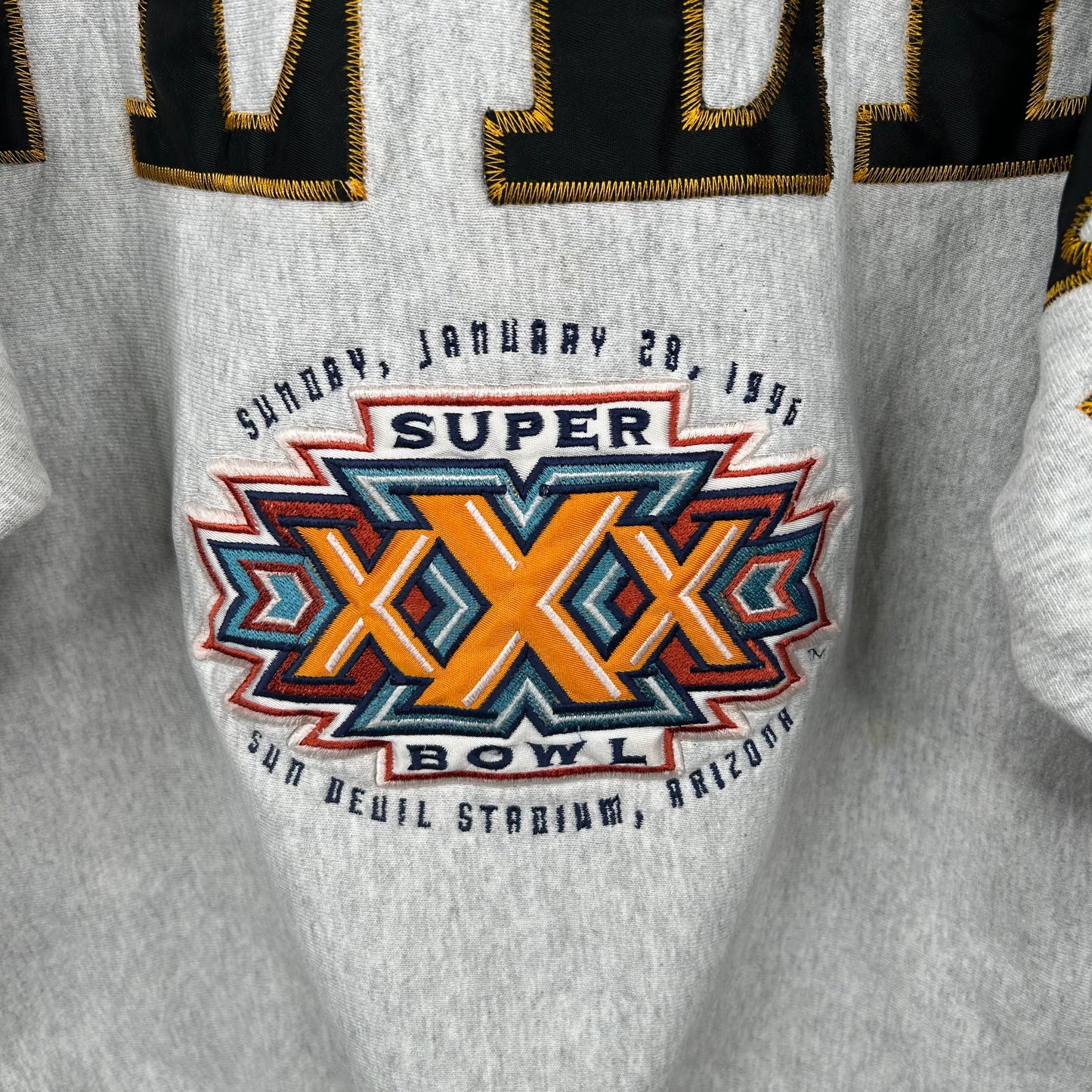 Vintage 90's Pittsburgh Steelers Super Bowl XXX Spell Out Crewneck (L)