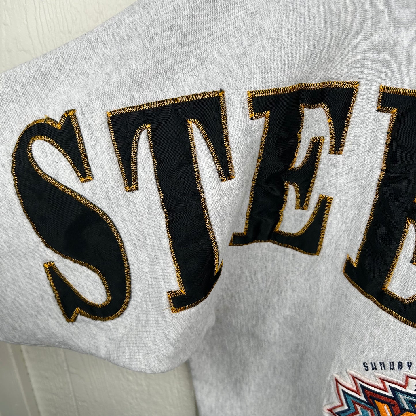 Vintage 90's Pittsburgh Steelers Super Bowl XXX Spell Out Crewneck (L)