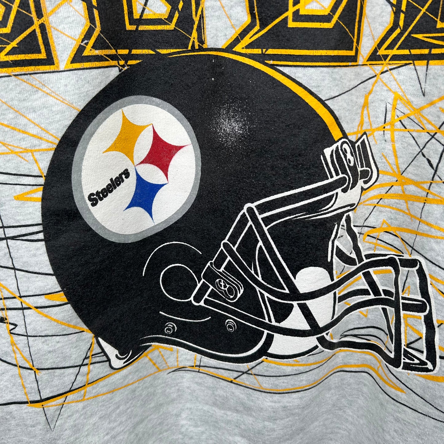 Vintage 90's Pittsburgh Steelers Laser Graphic Spell Out Crewneck (XL)