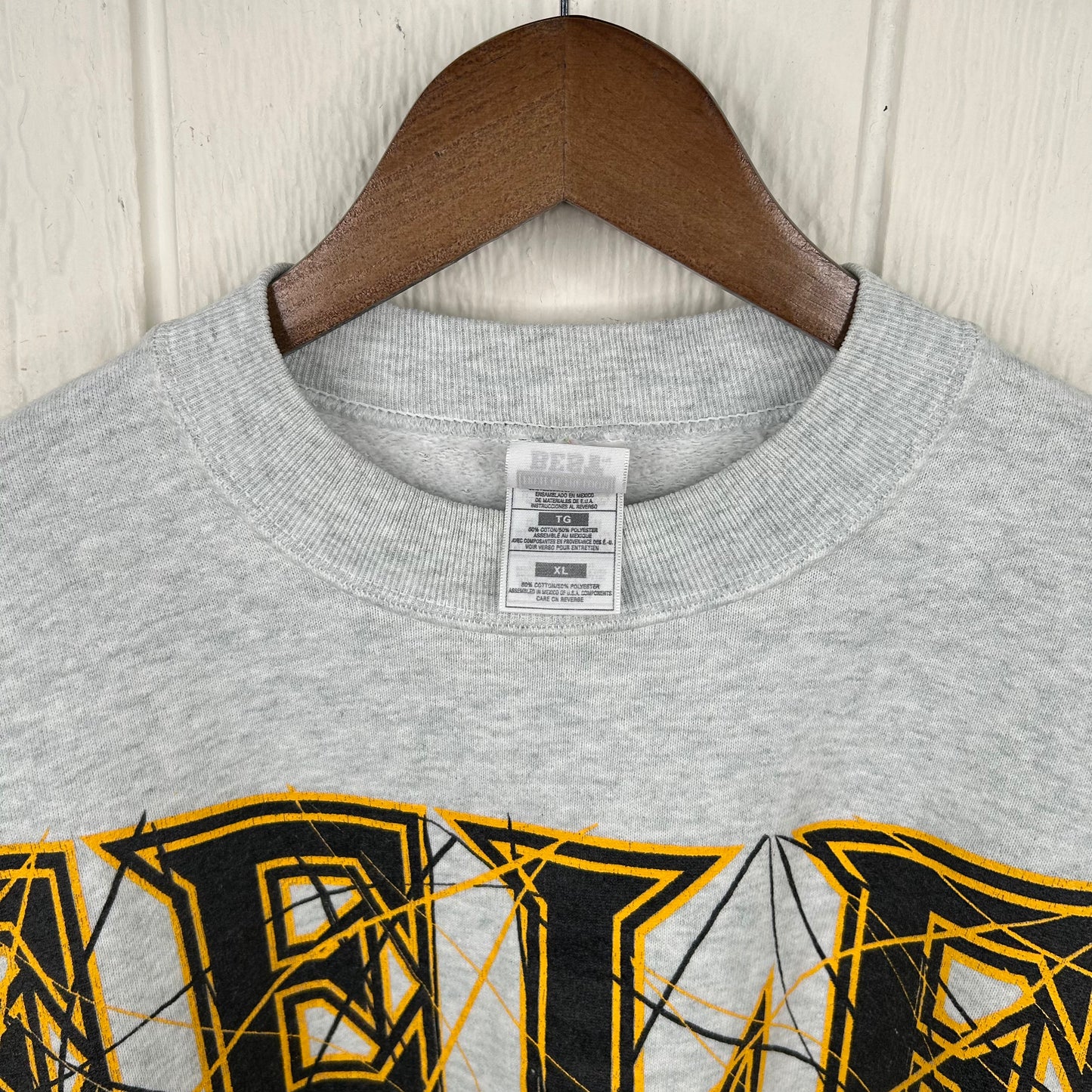 Vintage 90's Pittsburgh Steelers Laser Graphic Spell Out Crewneck (XL)
