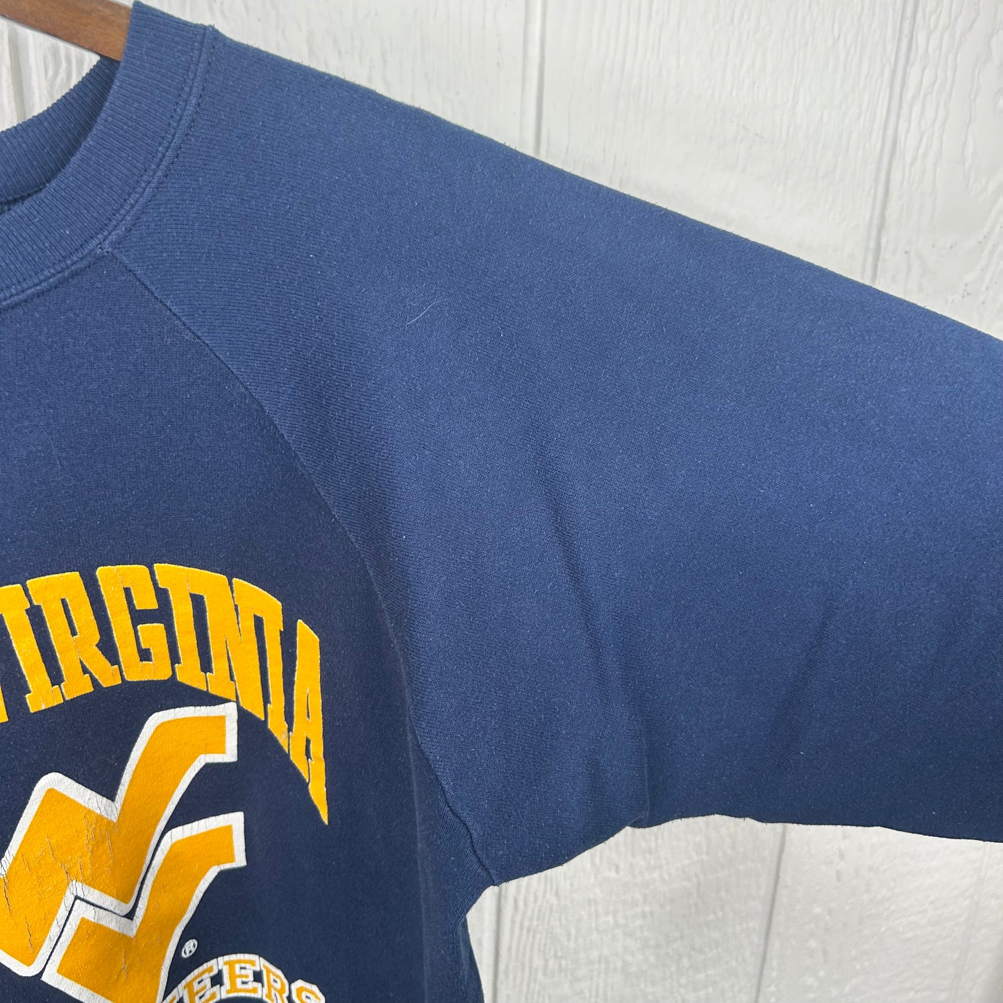 Vintage 80's West Virginia Mountaineers Navy Crewneck (L)