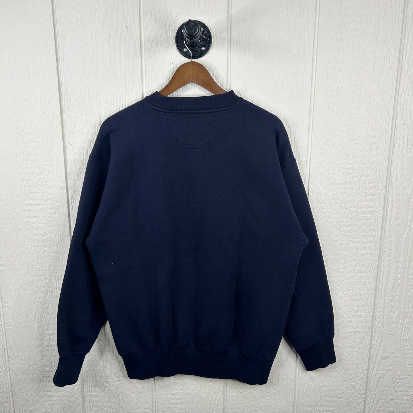 Vintage 90's Embroidered West Virginia Mountaineers Navy Crewneck (L)