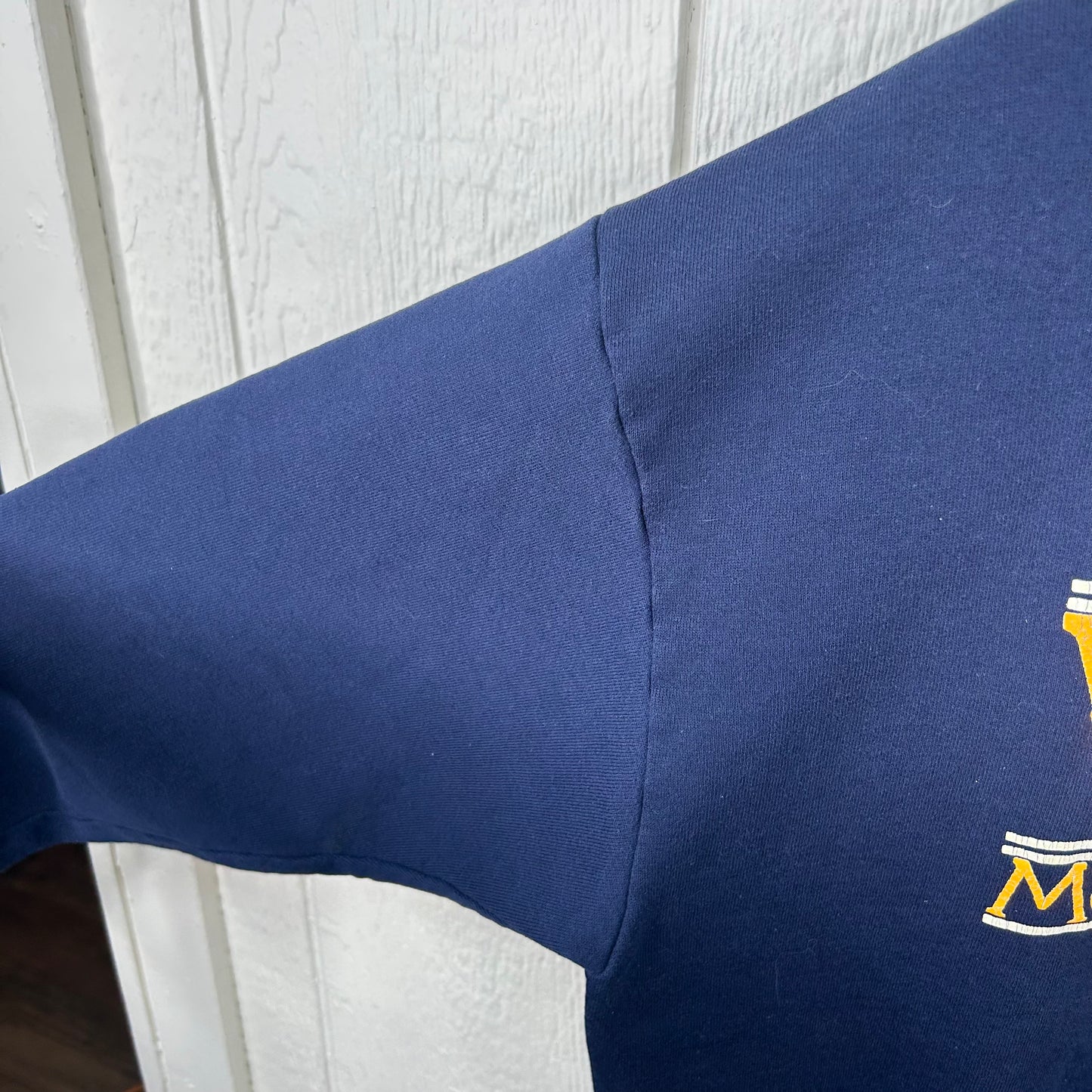 Vintage 80's WVU Mountaineers Navy Crewneck (XL)