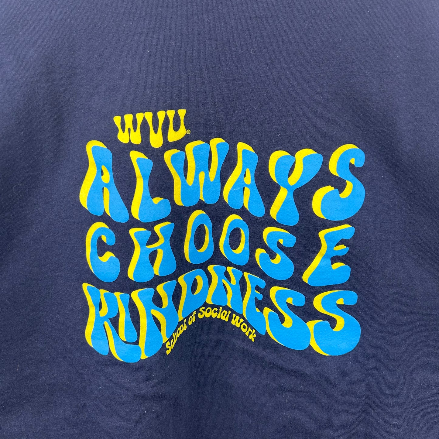 WVU School of Social Work 'Always Choose Kindness' Navy Crewneck (XL)