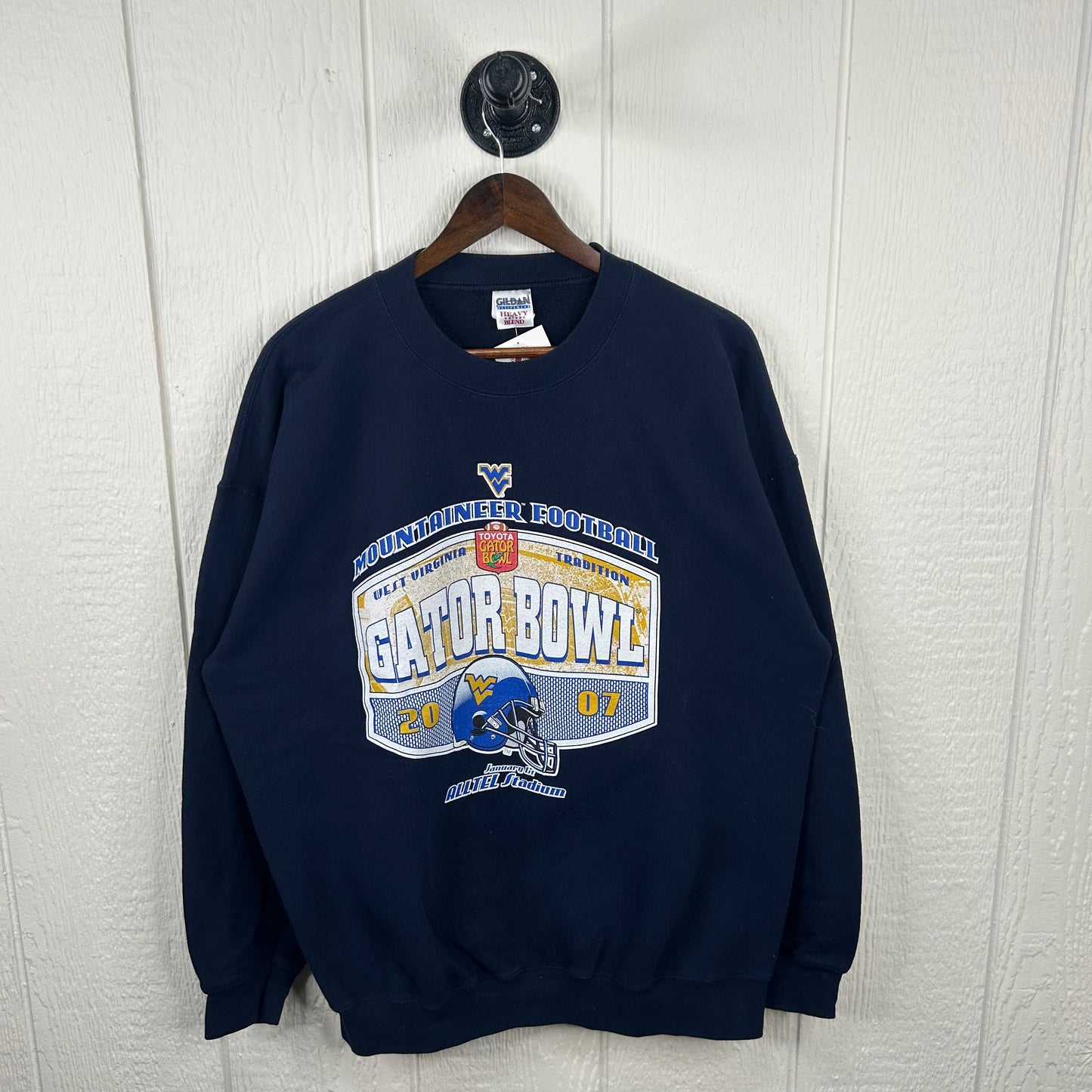 2007 WVU Mountaineers Football Gator Bowl Crewneck (XL)