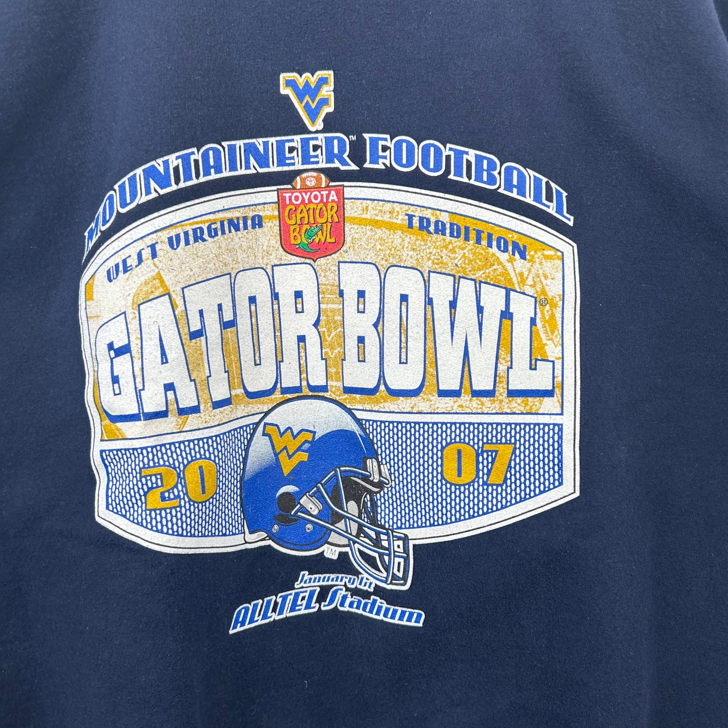 2007 WVU Mountaineers Football Gator Bowl Crewneck (XL)