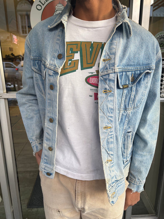 Vintage 90's Corvette Patch Denim Jacket (L)