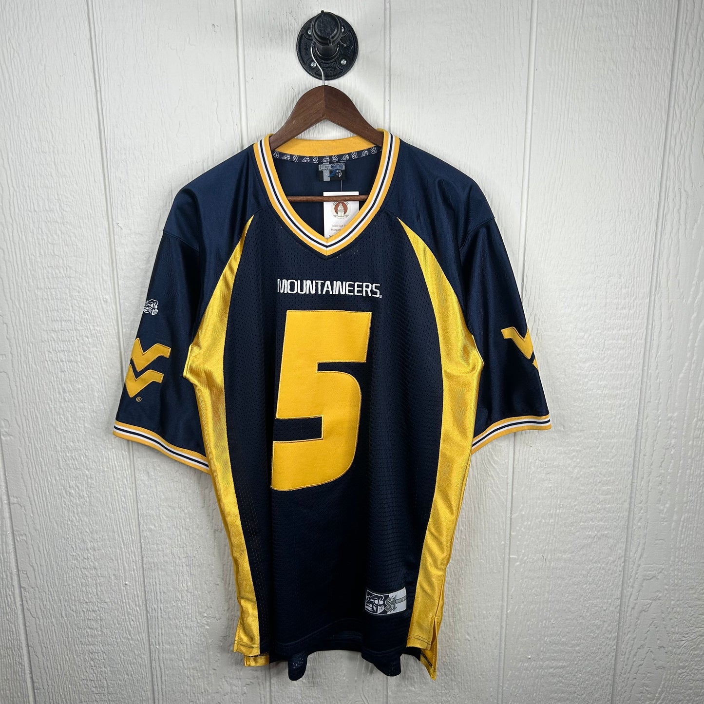Y2K WVU Mountaineers Pat White Number 5 Football Jersey (L)