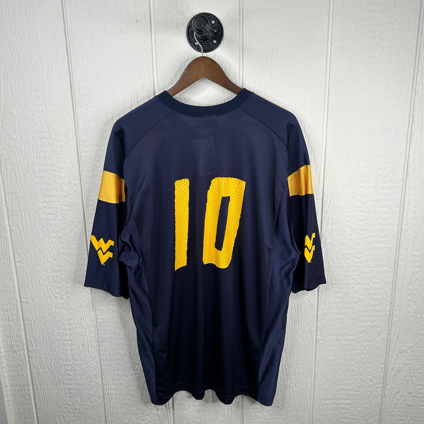 Y2K WVU Mountaineers Steve Slayton Number 10 Nike Football Jersey (L)