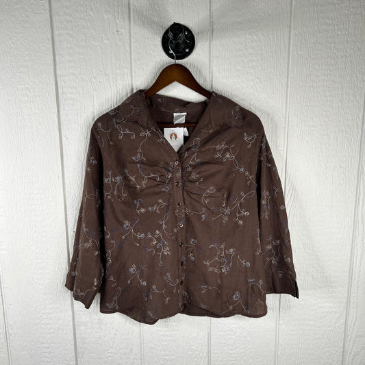 Vintage Brown Blouse (WL)