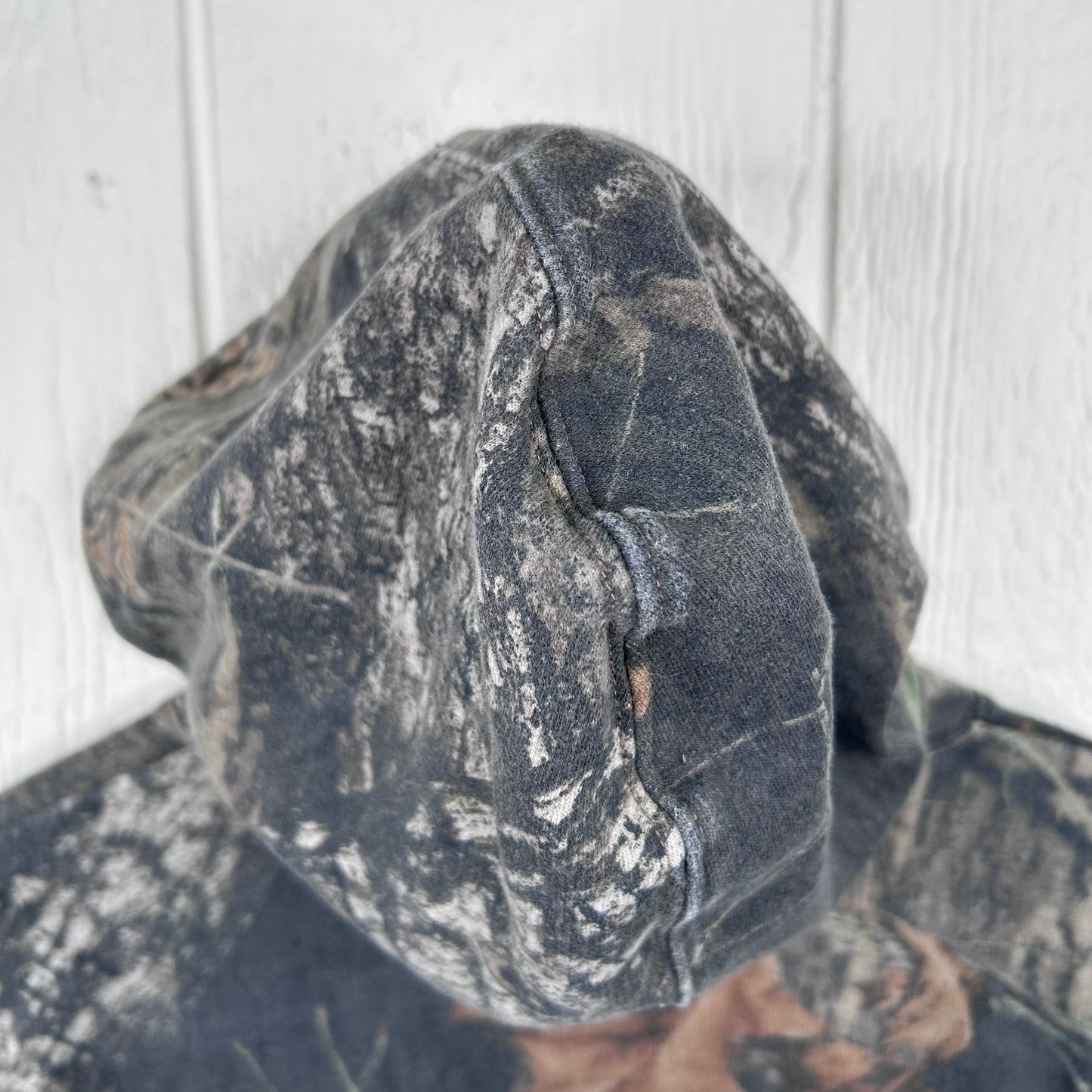 Vintage Camo Old School Screen Printed Full Zip Sweatshirt (XL)