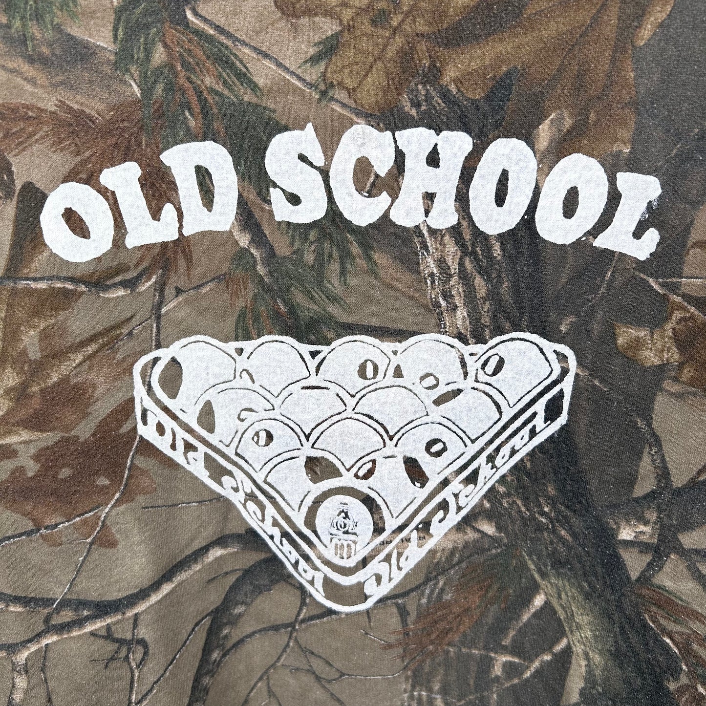 Vintage Camo Old School Screen Printed Full Zip Sweatshirt (M)