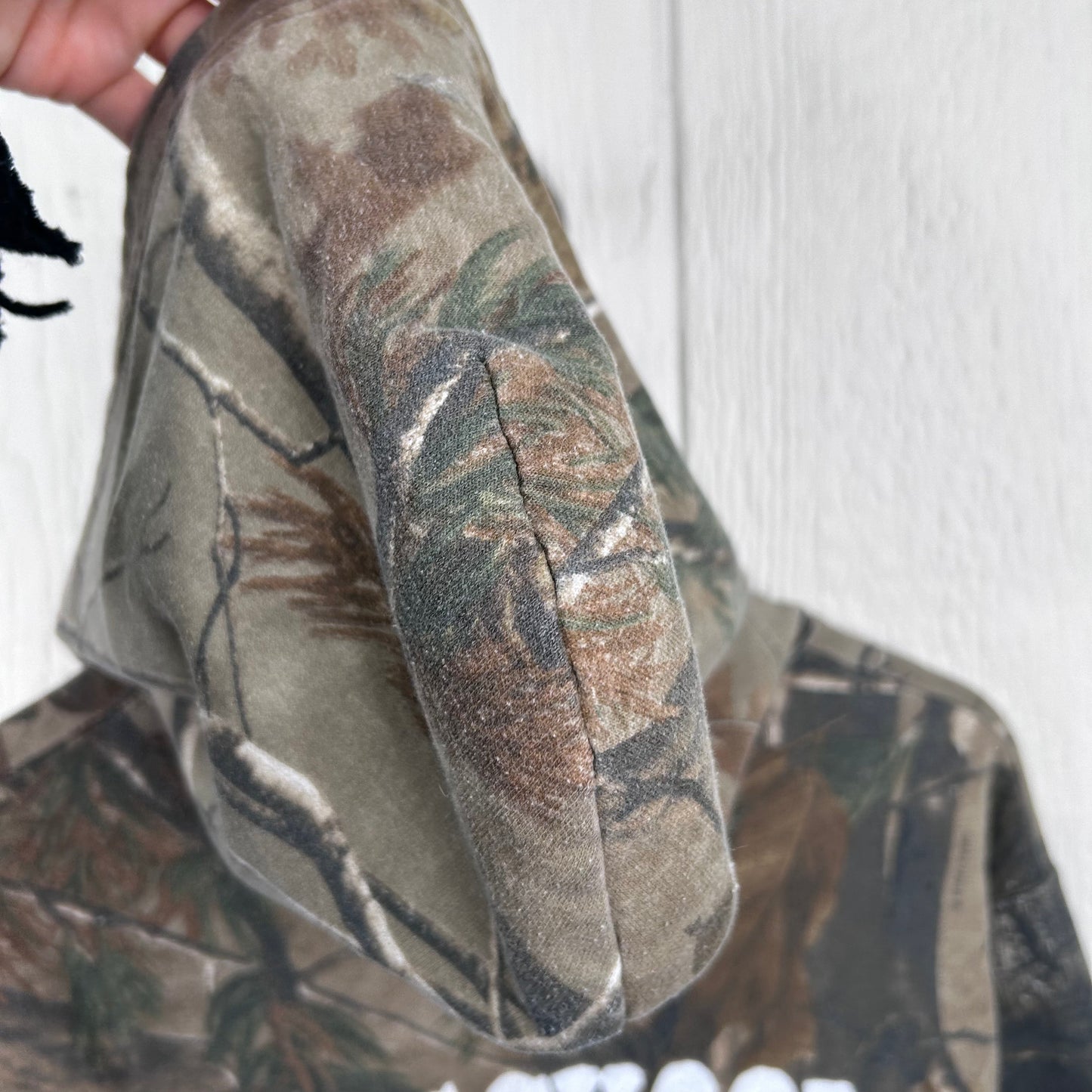 Vintage Camo Old School Screen Printed Full Zip Sweatshirt (M)