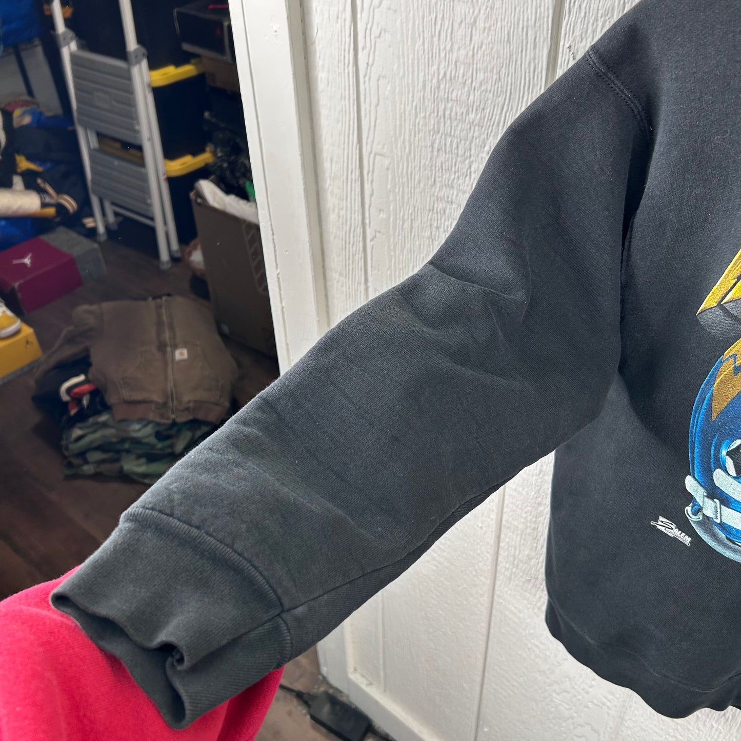 Vintage 90's West Virginia Football Helmet Graphic Crewneck (L)