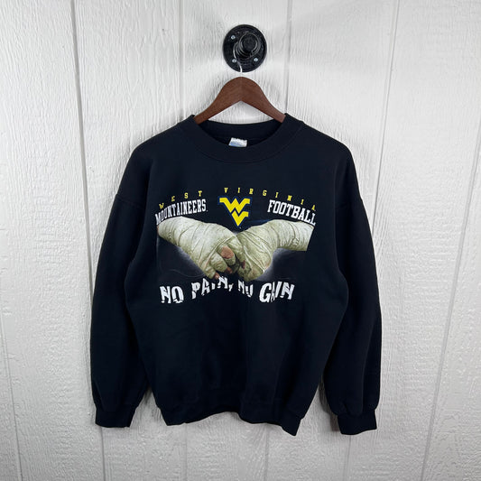 Y2K WVU Mountaineers Football 'No Pain, No Grain' Crewneck (M)