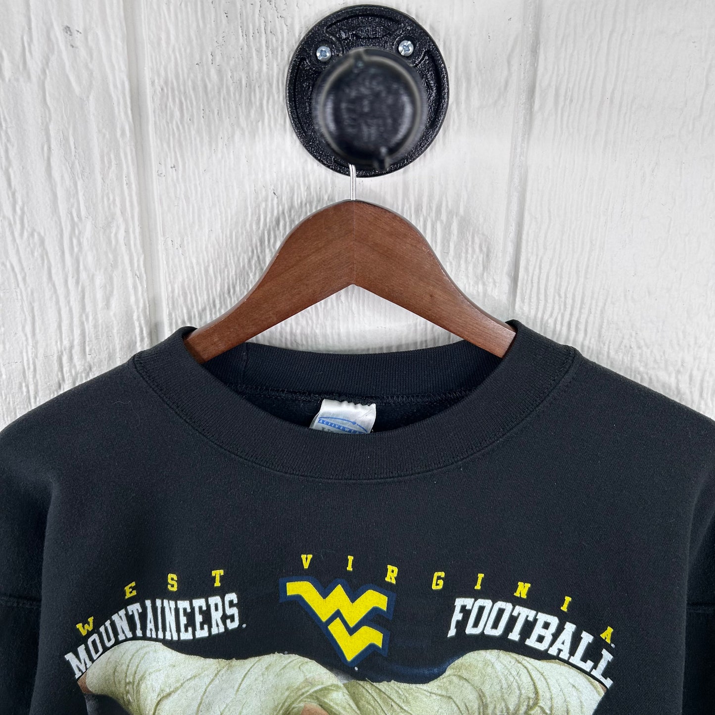 Y2K WVU Mountaineers Football 'No Pain, No Grain' Crewneck (M)