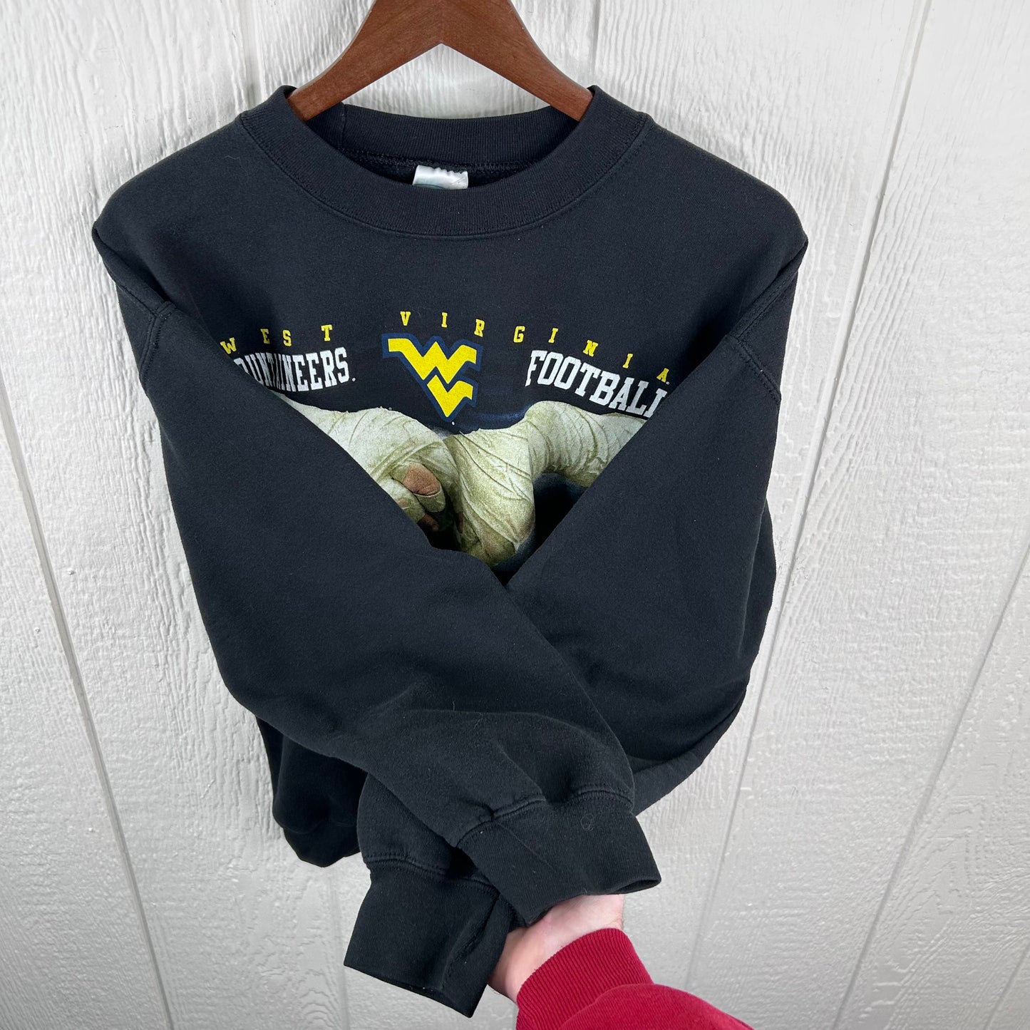 Y2K WVU Mountaineers Football 'No Pain, No Grain' Crewneck (M)