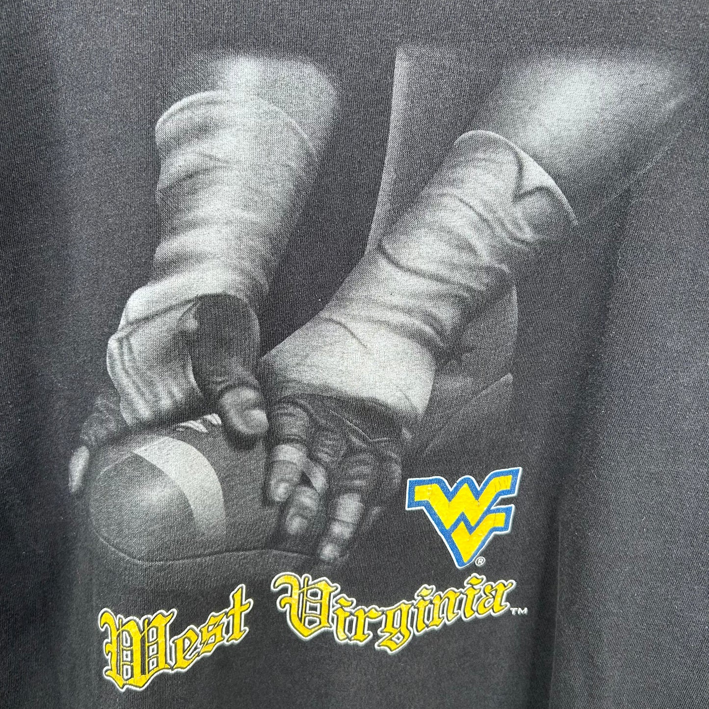 Y2K West Virginia Football Player Graphic Tee (L)
