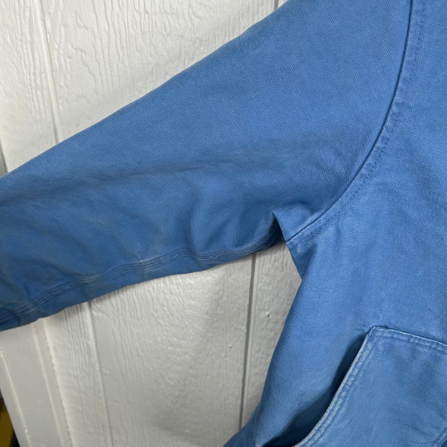 Vintage y2k Women's Blue Fur-Lined Carhartt Jacket (M)