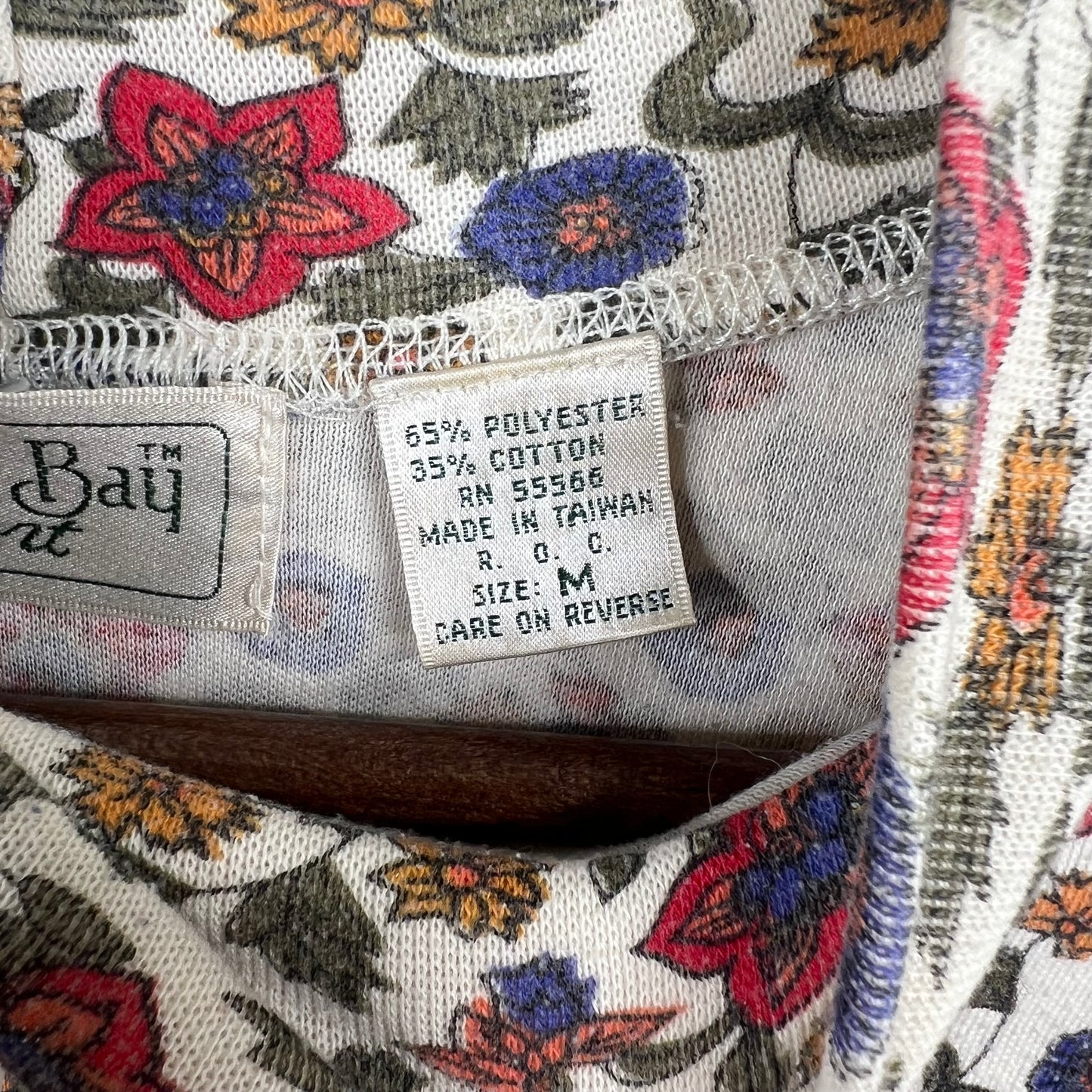 Vintage Flower Turtle Neck Tee (M)